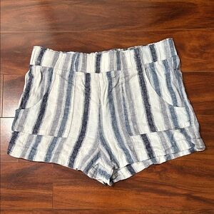 Indigo Rein High Waist Blue and White Striped Shorts